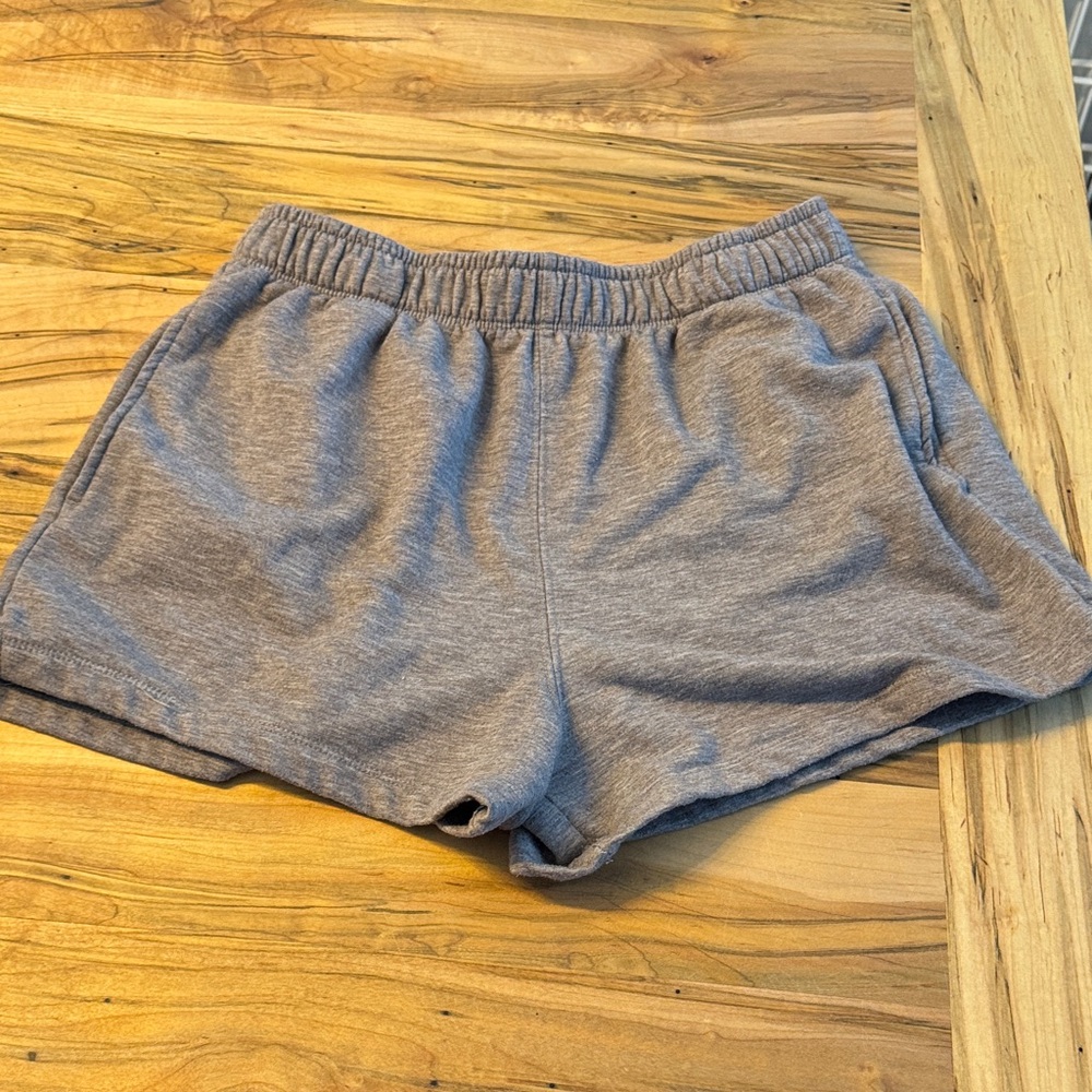 Danskin Heather Gray Elastic-Waist Athletic Shorts